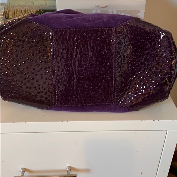 Purple Kate Spade leather and suede handbag - Picture 4 of 12